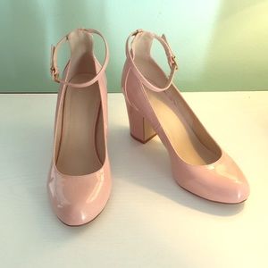 🎀 ASOS 🎀 pink chunky heels with ankle strap